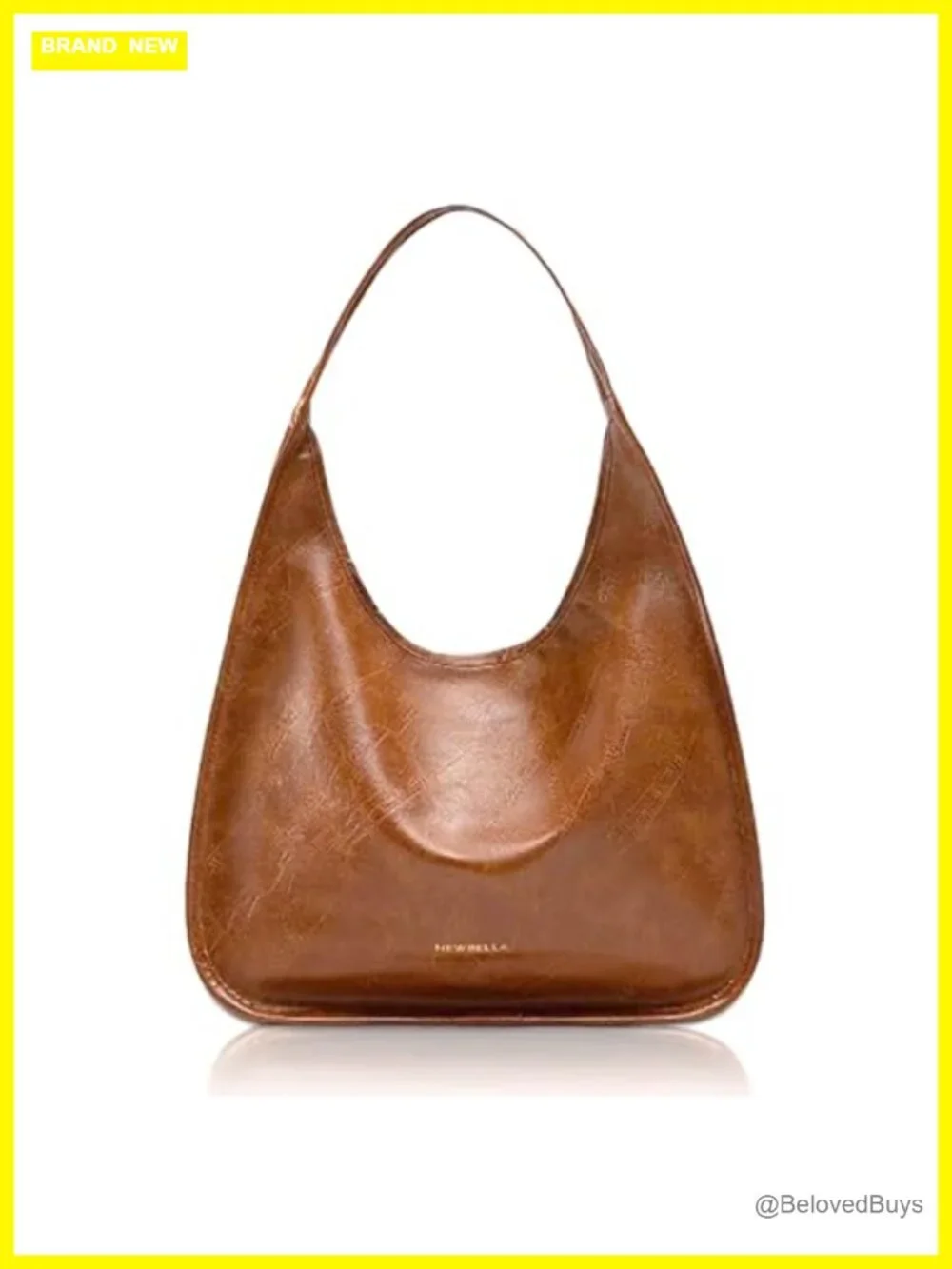 PU Leather Hobo Shoulder Bag, Spacious Tote with Detachable Pouch